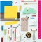 American Crafts Precision Cardstock Pack 80lb 12"X12" 60/Pkg-Primary/Textured